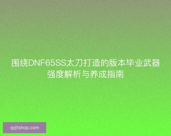 围绕DNF65SS太刀打造的版本毕业武器强度解析与养成指南