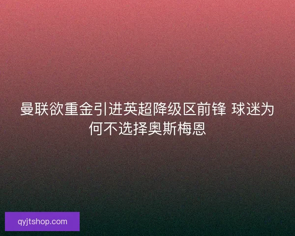 曼联欲重金引进英超降级区前锋 球迷为何不选择奥斯梅恩